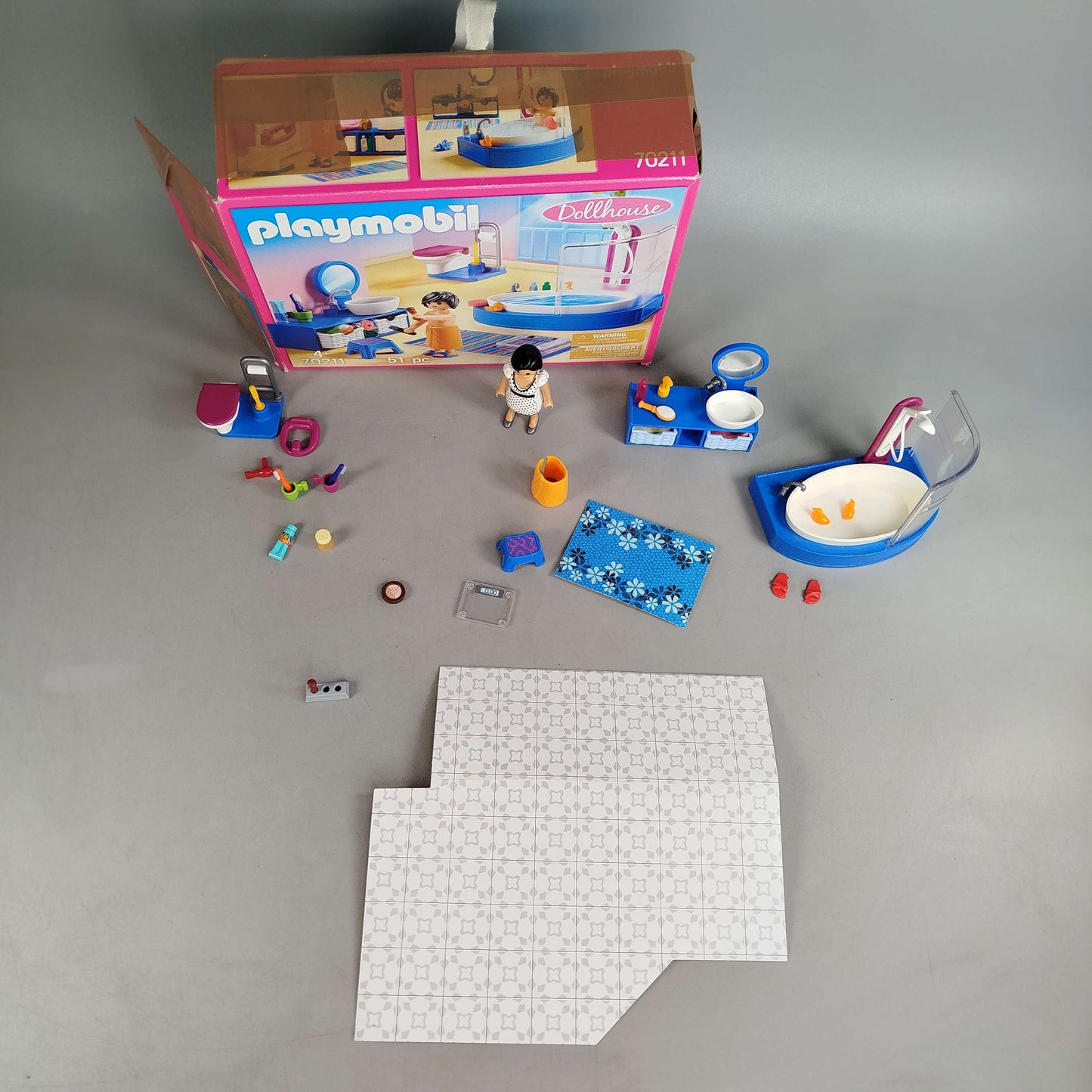 Playmobil Dollhouse 70211 Badezimmer Set