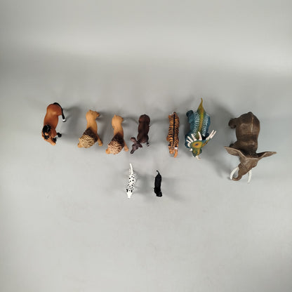 Schleich Tierfiguren Set von 9 Tieren – Pferd, Löwe, Tiger, Elefant