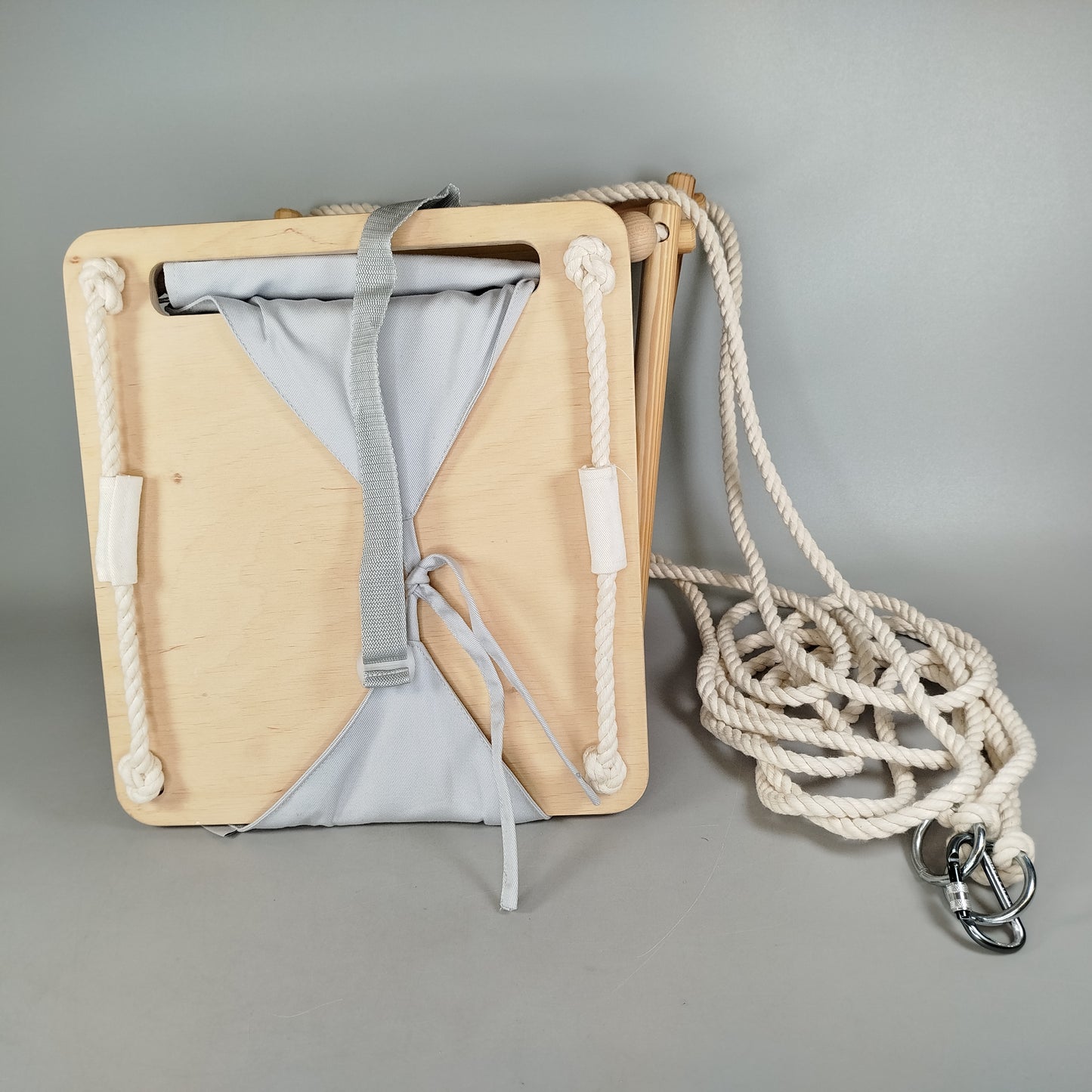 Baby Holzschaukel – mit Seilen & 2 Kissen