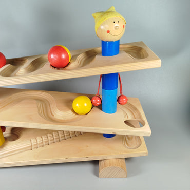 Haba Holz Kugelbahn Set – mit Glocken und bunten Kugeln
