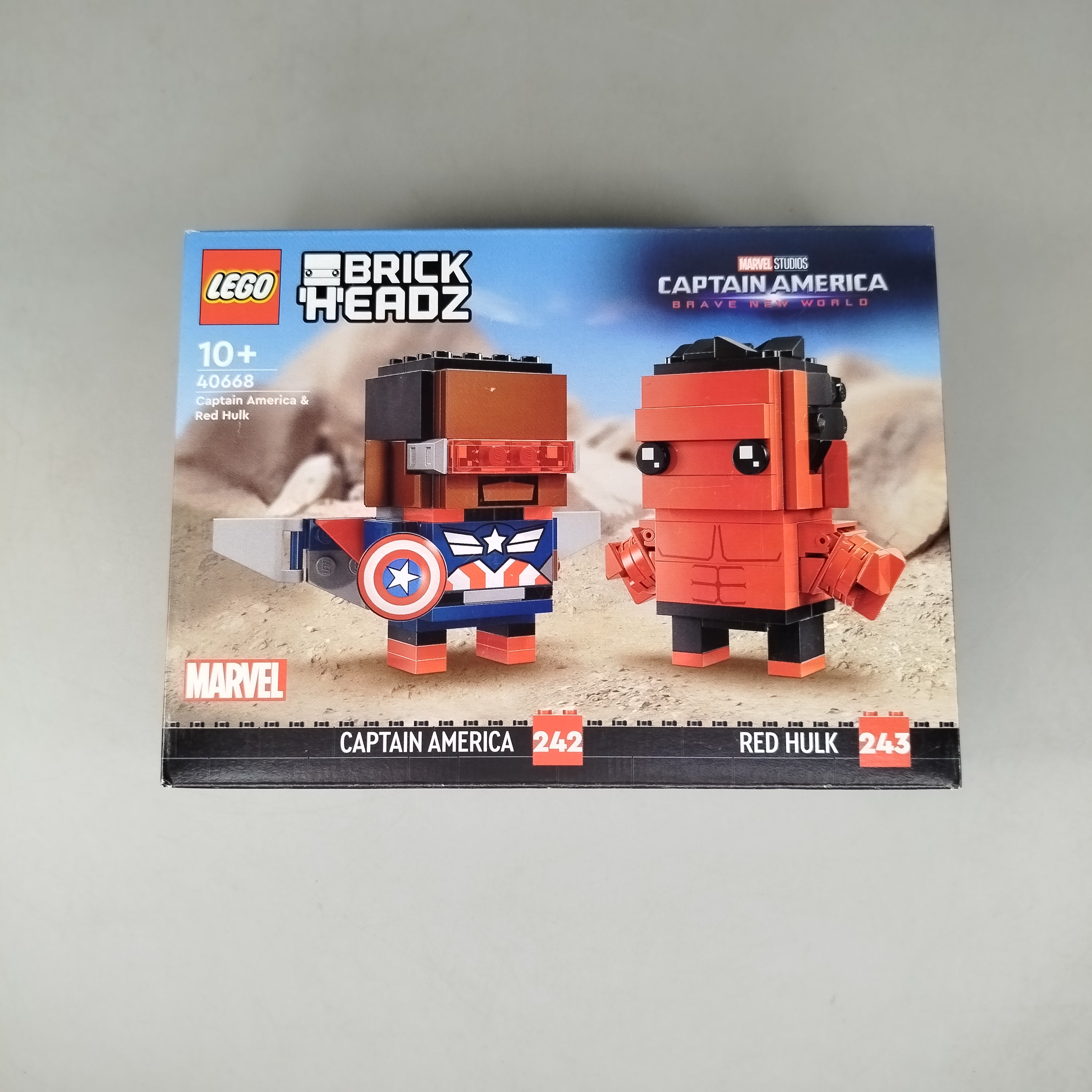 LEGO BrickHeadz Captain Am. & Red Hulk 40668 Set, ab 10 Jahre 