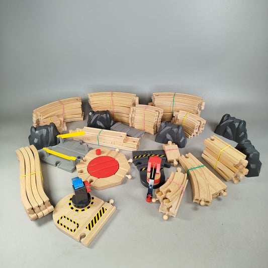 Brio Bundle Holzeisenbahn 72x Schienen & Zubehör