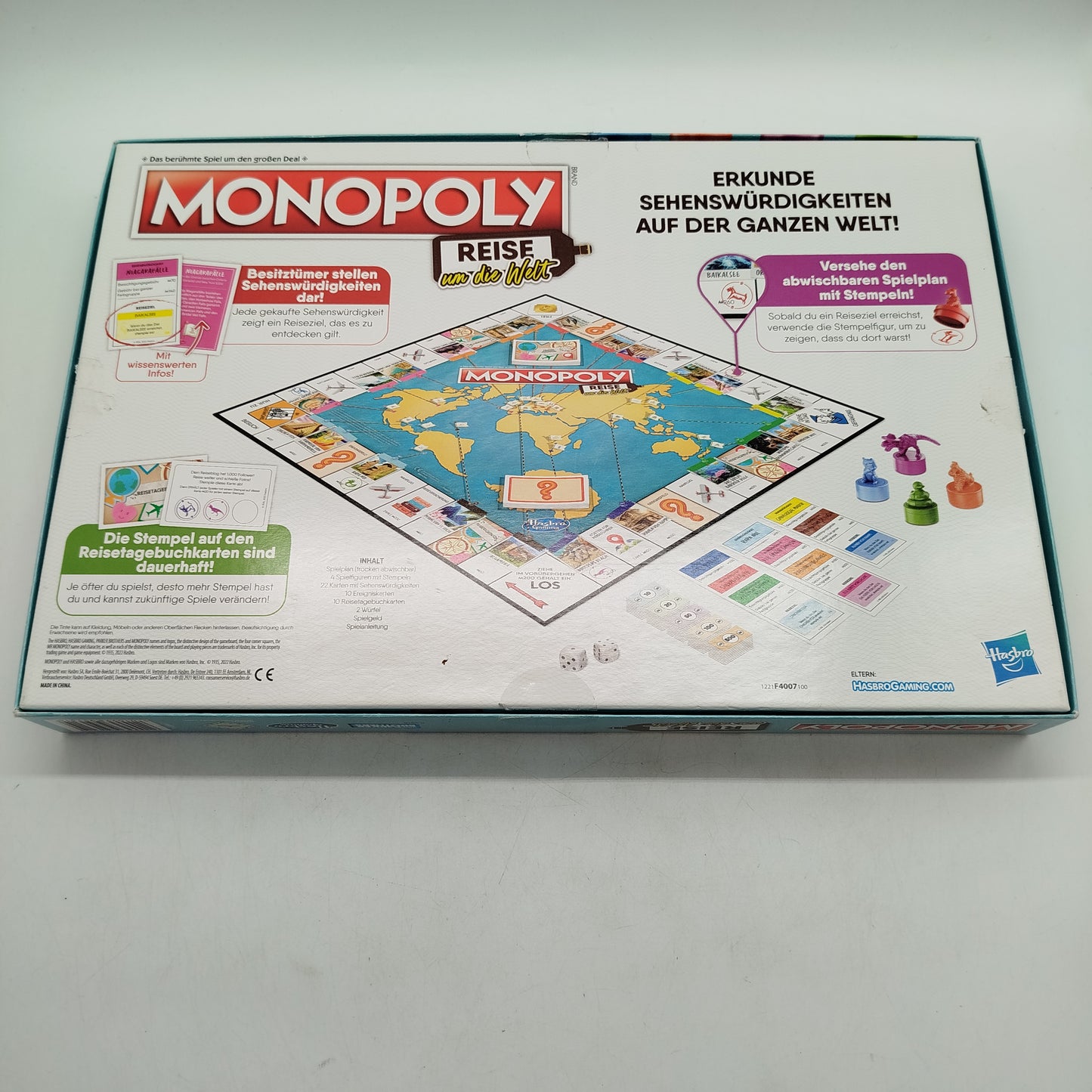 Monopoly Reise Welt F40071010 Brettspiel gebraucht ab 6 7 8 Jahre | ✅ geprüft 
