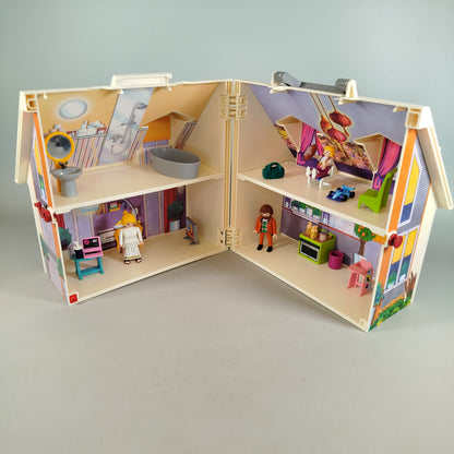 Puppenhaus Spielset – faltbares Haus mit Figuren & Möbeln, gutes Set