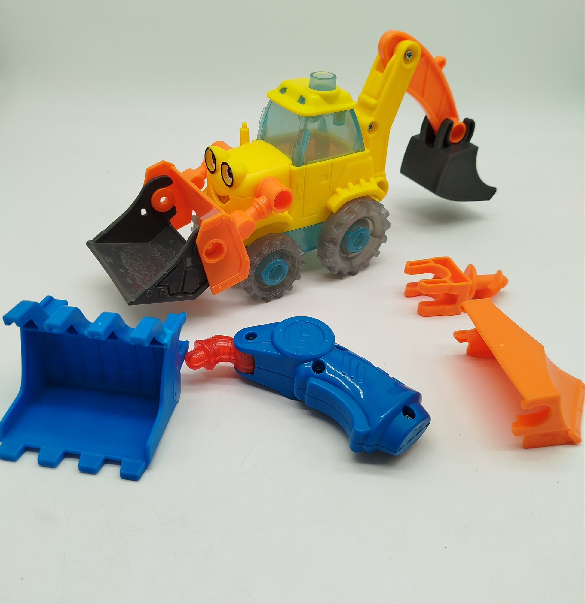 Baggerlader Spielzeug Set – mit Zubehör & Wechselaufsätzen