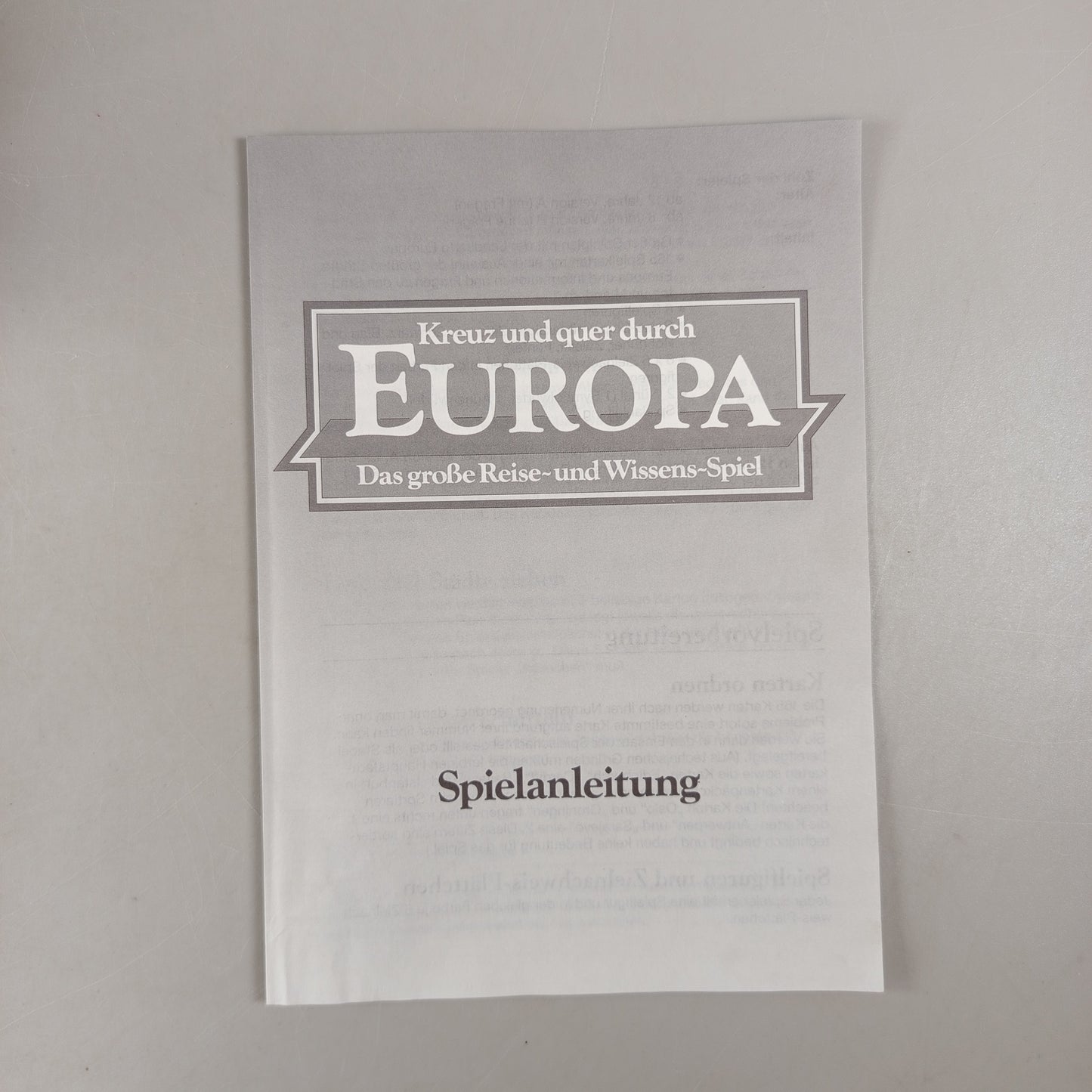 Brettspiel Kreuz & quer durch Europa