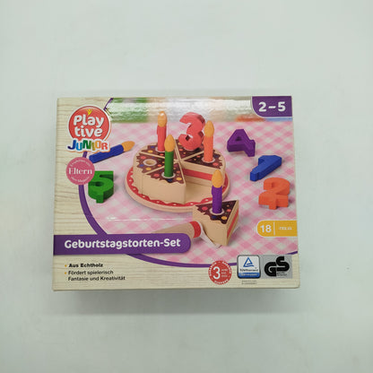Playtive Junior Holzspielzeug Geburtstagskuchen Set