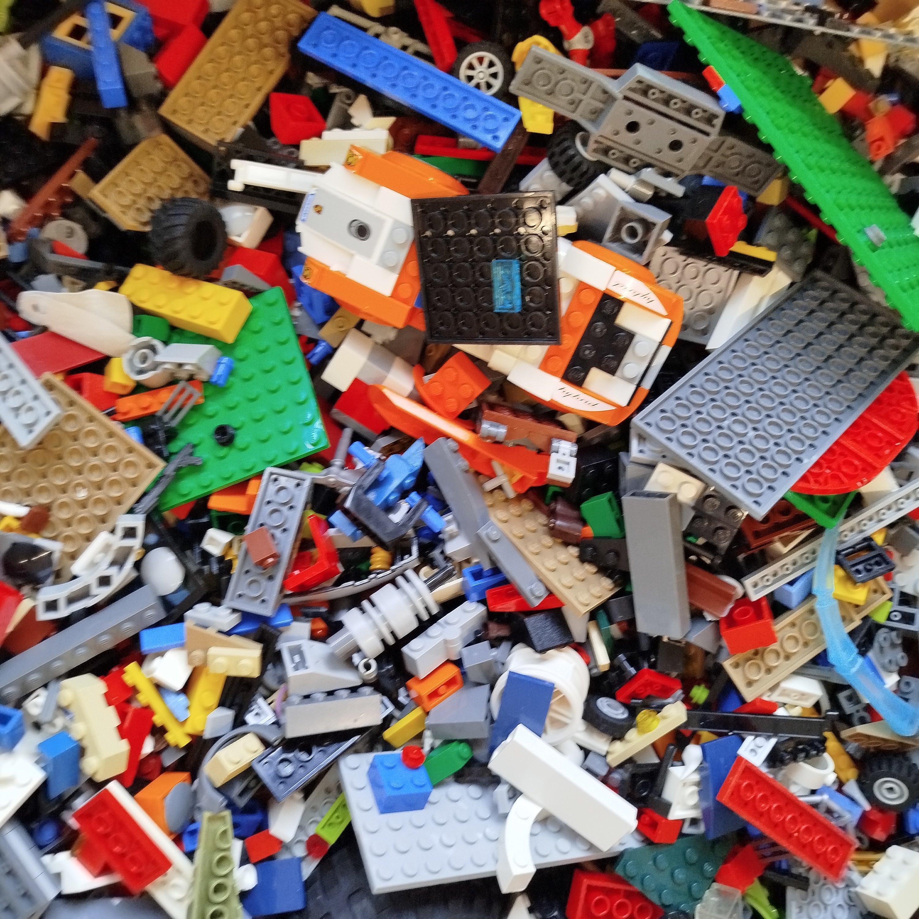 LEGO Konvolut ca. 3 kg, gemischt mit Basisplatte, sehr guter Zustand