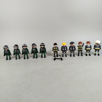 Playmobil Bundle Polizei & Feuerwehr Set von 11 Figuren