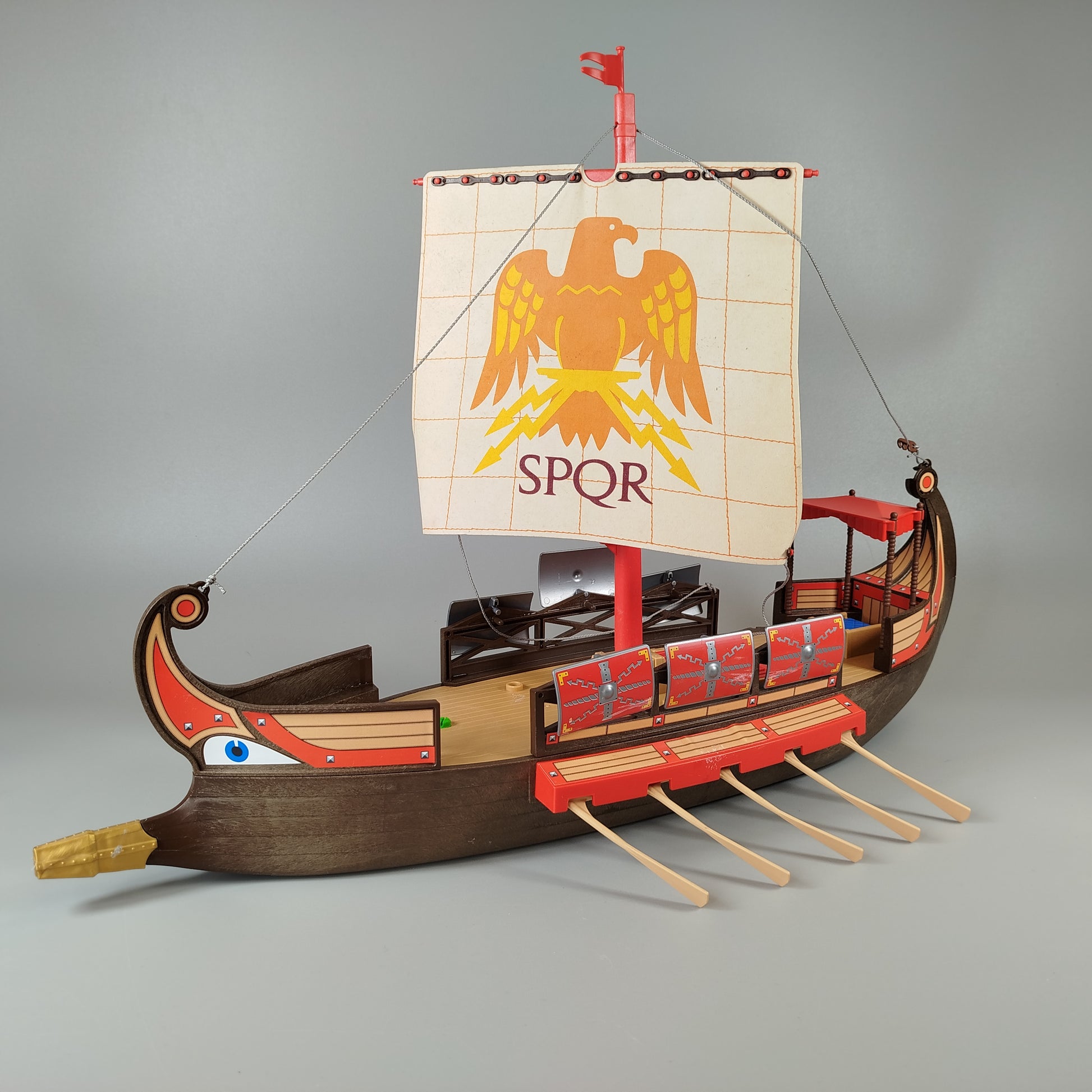 PLAYMOBIL Spielzeug-Römerschiff mit Segel und Ruder