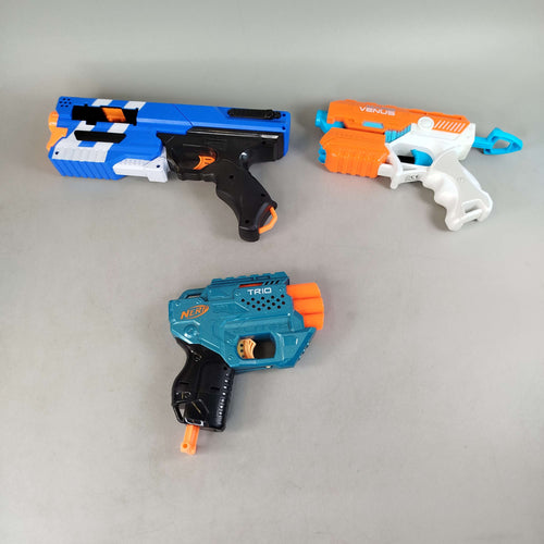 Nerf Bundle 3x Trio Venus Blaster, gebraucht, ab 6 7 8 Jahre | ✅ geprüft 