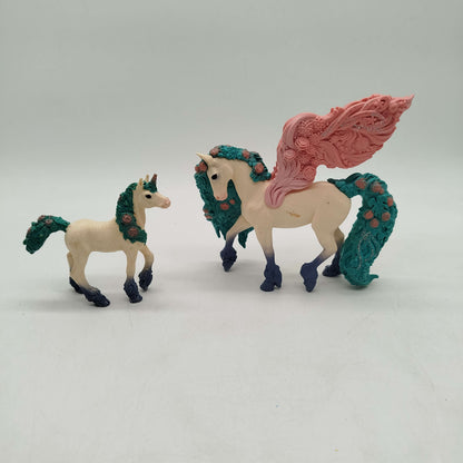 Schleich Bundle Einhorn & Meerjungfrau Set 4 Figuren, gebraucht, ab 3 Jahre 