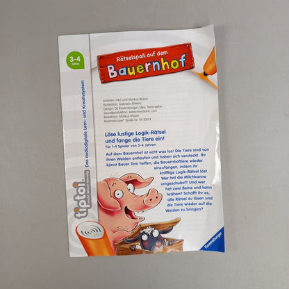 Ravensburger Lernspiel Rätselspaß auf dem Bauernhof – Tiptoi kompatibel