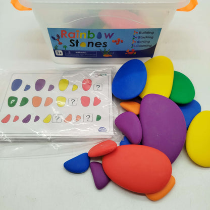 EDUKEE Rainbow Stones Stapelsteine, gebraucht, ab 3 4 5 Jahre | ✅ geprüft 