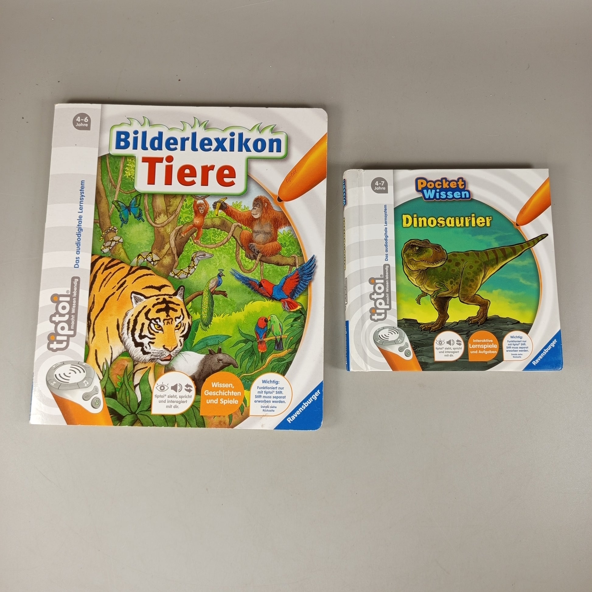 Ravensburger Tiptoi Lernbuch-Set – Tiere & Dinosaurier, Set von 2 Büchern