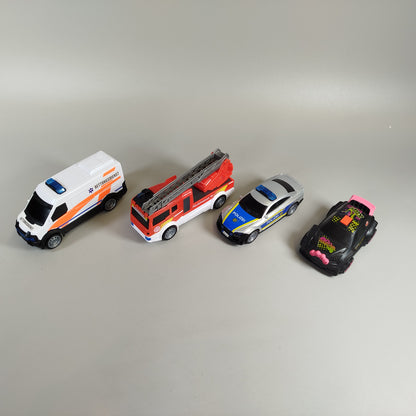 Miniaturfahrzeuge Set von 4 – Rettung & Rennen