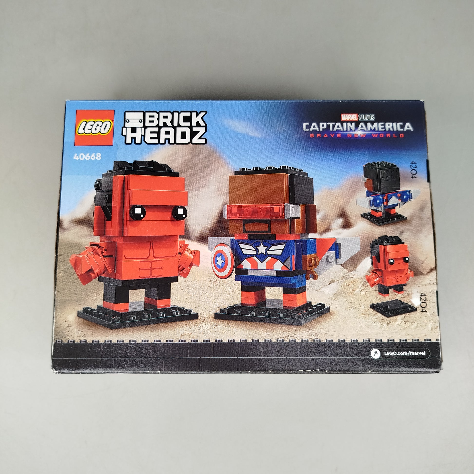 LEGO BrickHeadz Captain Am. & Red Hulk 40668 Set, ab 10 Jahre 