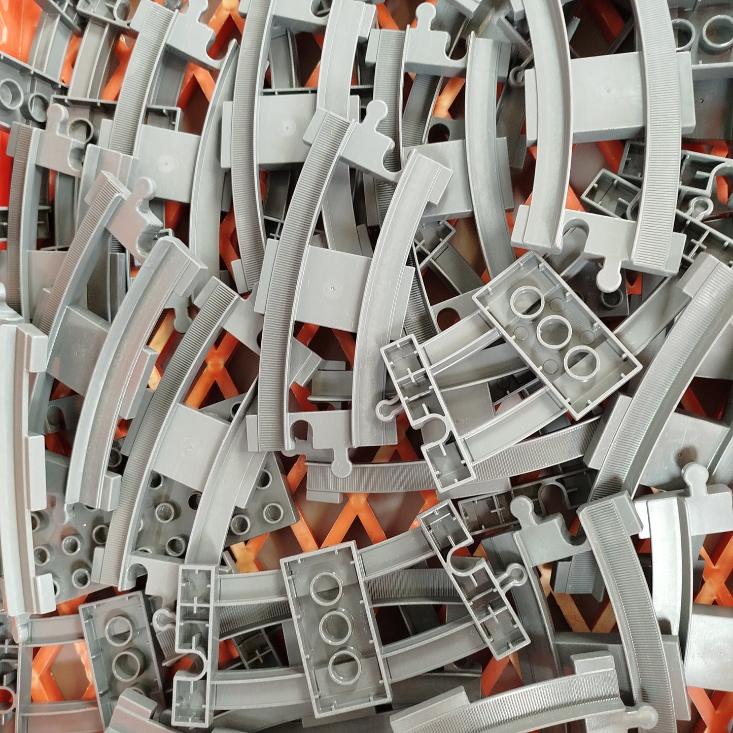 LEGO Duplo Eisenbahnschienen Set – graue Schienen, sehr gut