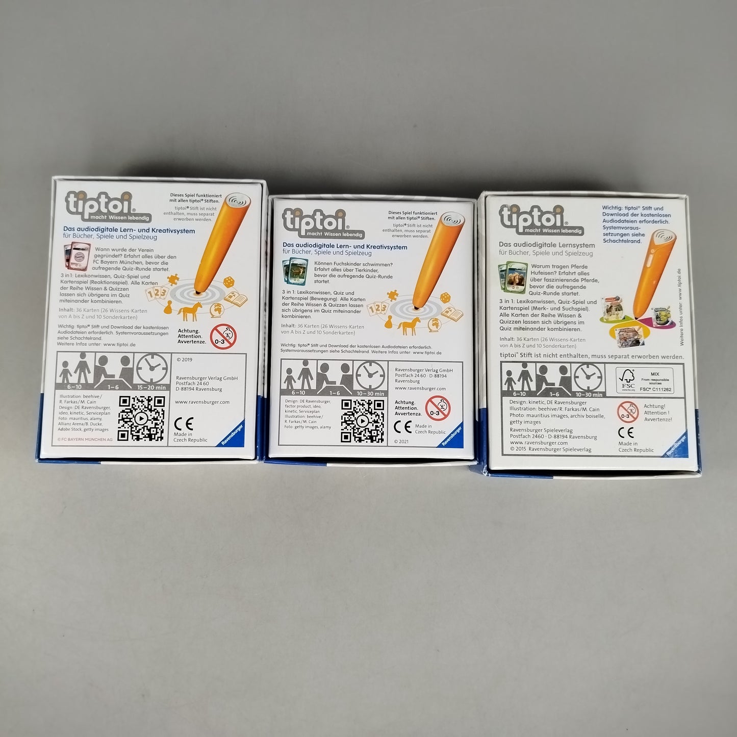 Bundle Ravensburger 3x TipToi Wissen & Quizzen Set