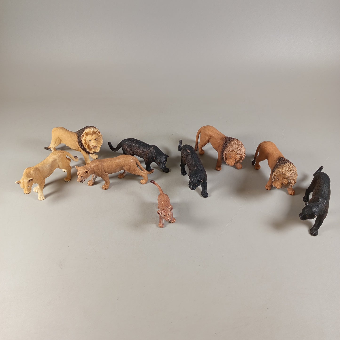 Schleich Bundle Löwen & Panther Tierfiguren Set von 9