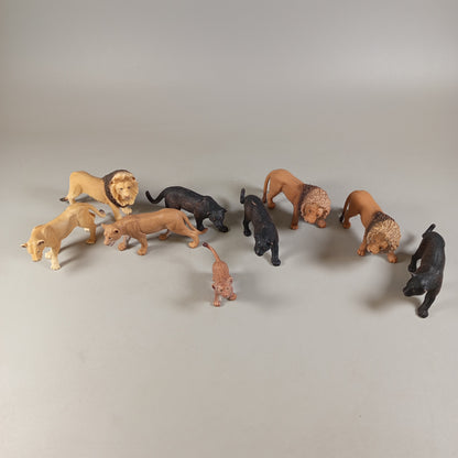 Schleich Bundle Löwen & Panther Tierfiguren Set von 9