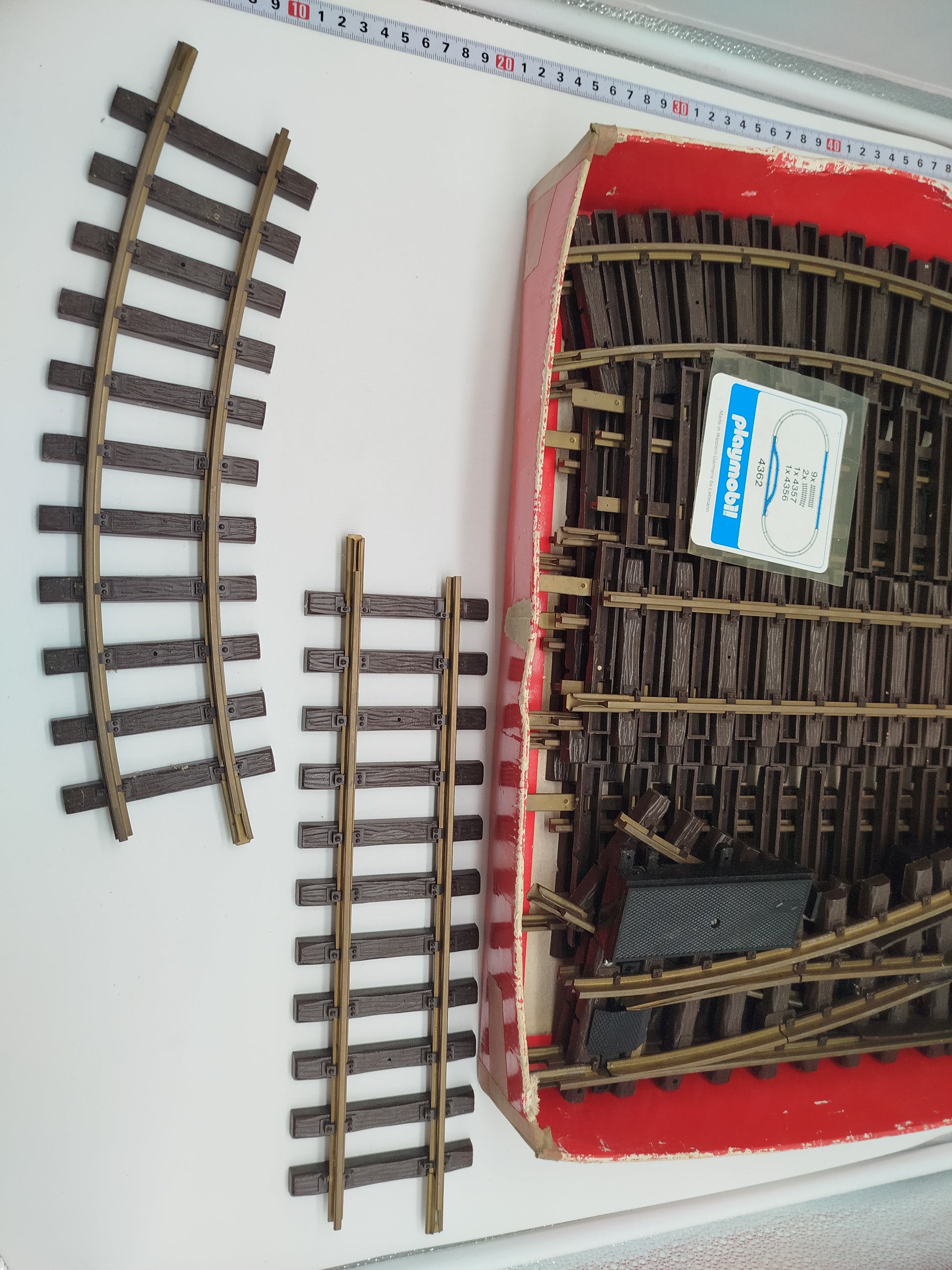 Vintage Playmobil Eisenbahn Set 4364 und 4351 mit Trafo Typ (5599), OVP
