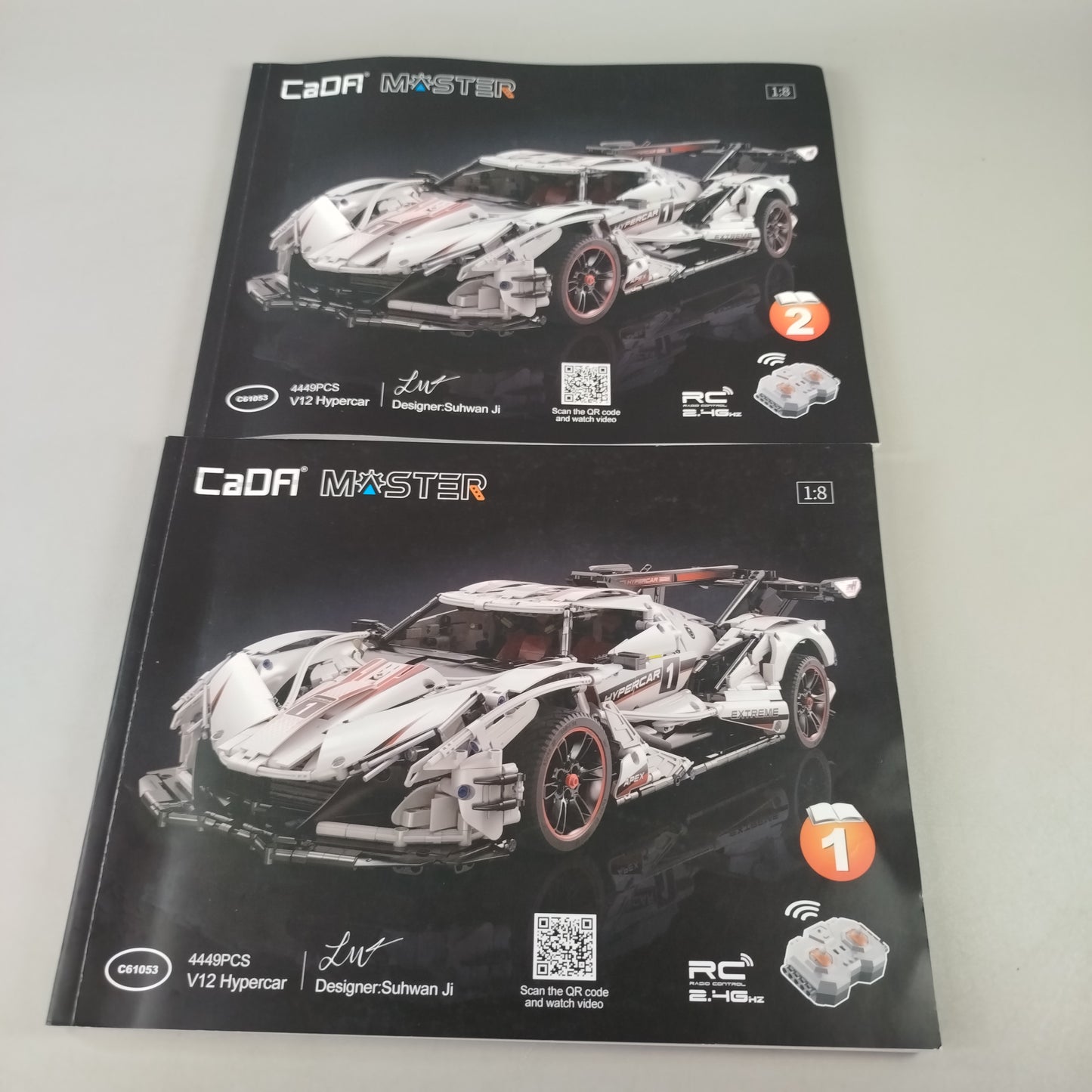 CaDA Master Series V12 Hypercar C61053W – 1:8 RC Bausteine Set, OVP