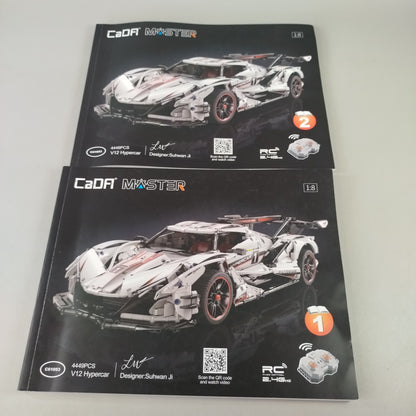 CaDA Master Series V12 Hypercar C61053W – 1:8 RC Bausteine Set, OVP