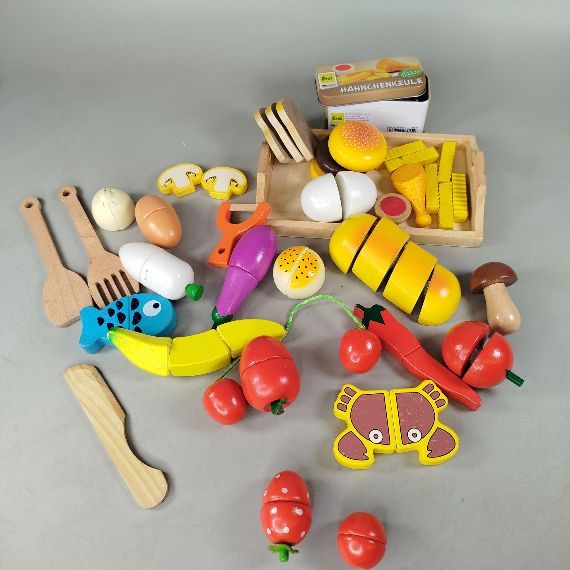 Erzi Bundle Kinderküche Lebensmittel Set von 30, ab 3 4 5 Jahre | ✅ geprüft 