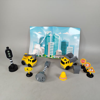 Bundle Baustelle Set von 14 Fahrzeuge & Ampel