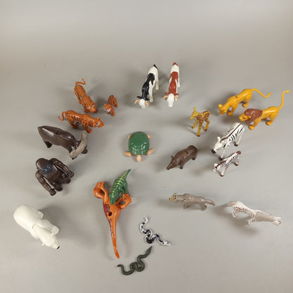 Tierfiguren Set – Farm-, Wild- & Dinosaurier Tiere, Set von 21 Figuren