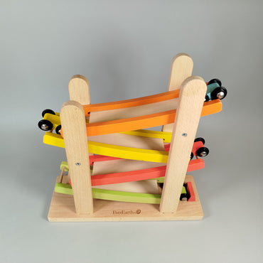EverEarth Holzrampe mit 4 Autos, Set von 4, sehr gut