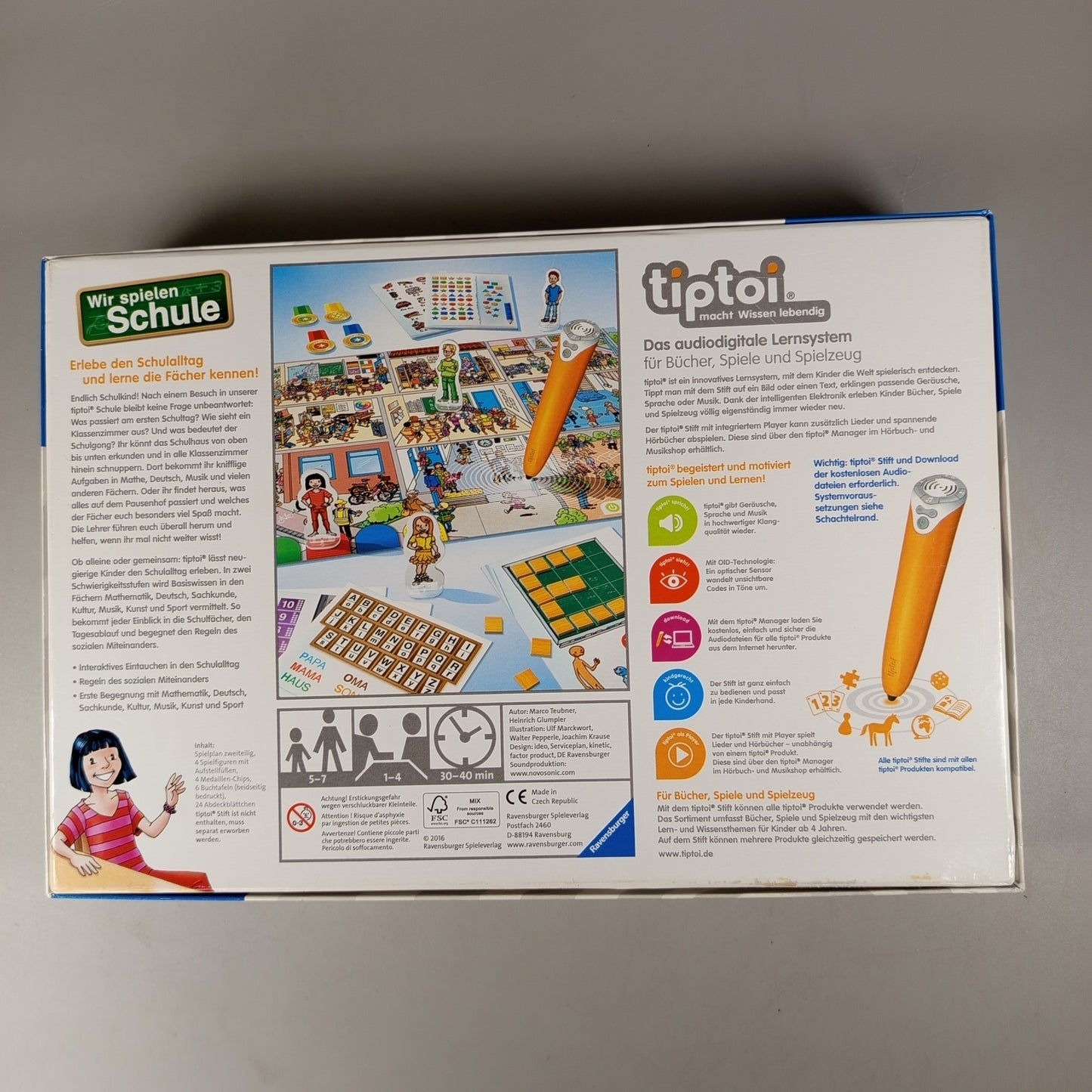 Ravensburger Tiptoi Wir spielen Schule Brettspiel, gebraucht, ab 3 Jahre 