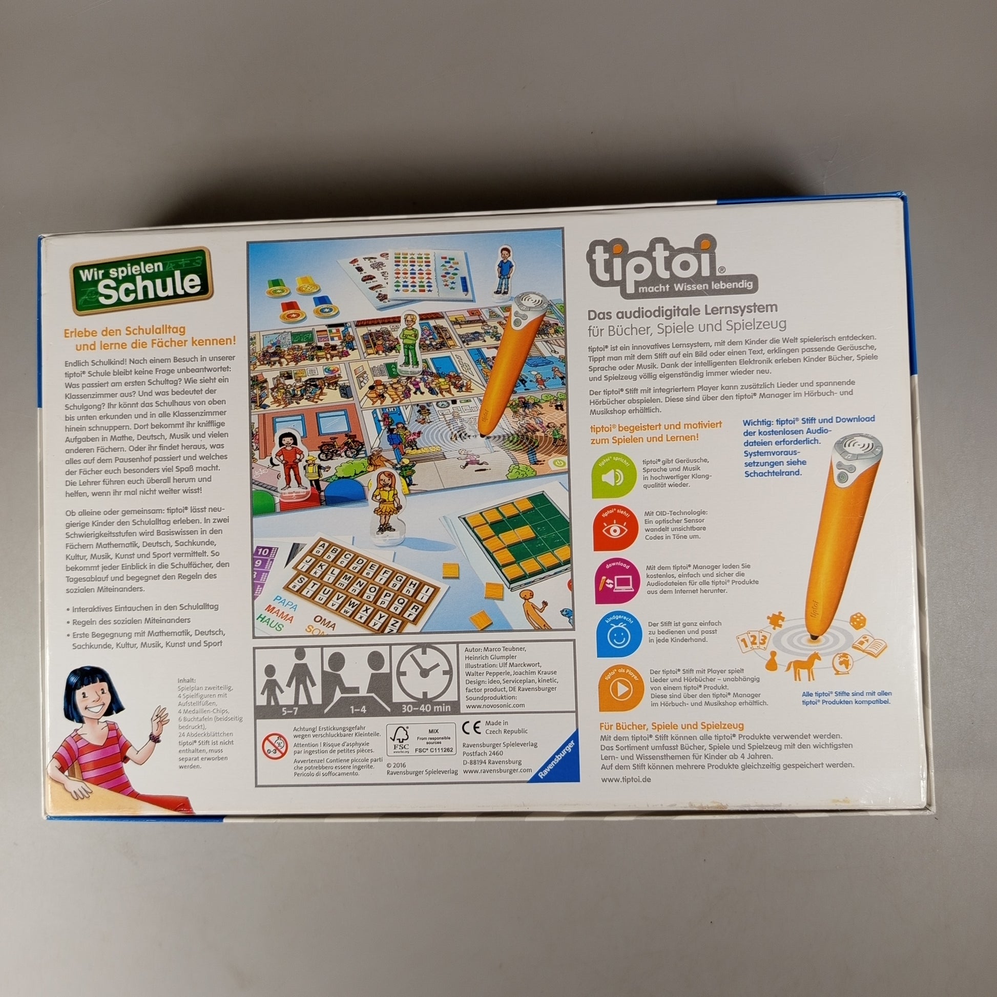 Ravensburger Tiptoi Wir spielen Schule Brettspiel, gebraucht, ab 3 Jahre 