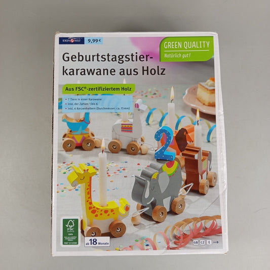 Ideen Welt Holz Geburtstagstierkarawane, wie neu, ab 1 2 3 Jahre | ✅ geprüft 