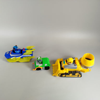 PAW Patrol Fahrzeuge Set - Chase, Rocky, Rubble - Set von 3