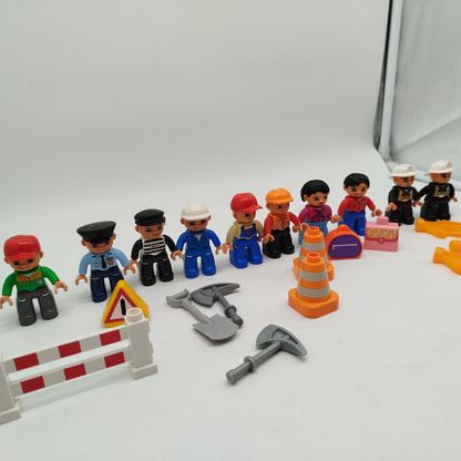 LEGO DUPLO Figuren-Set – Bau & Polizei, 10 Figuren mit Zubehör