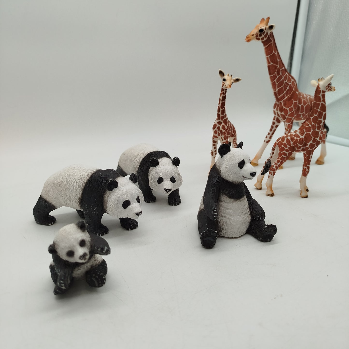 Schleich Bundle Tiere Pandas & Giraffen Figuren