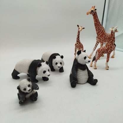 Schleich Bundle Tiere Pandas & Giraffen Figuren