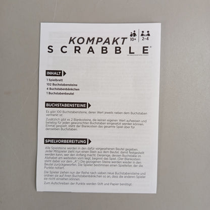 Scrabble Kompakt Brettspiel – Wortspiel Klassik, OVP