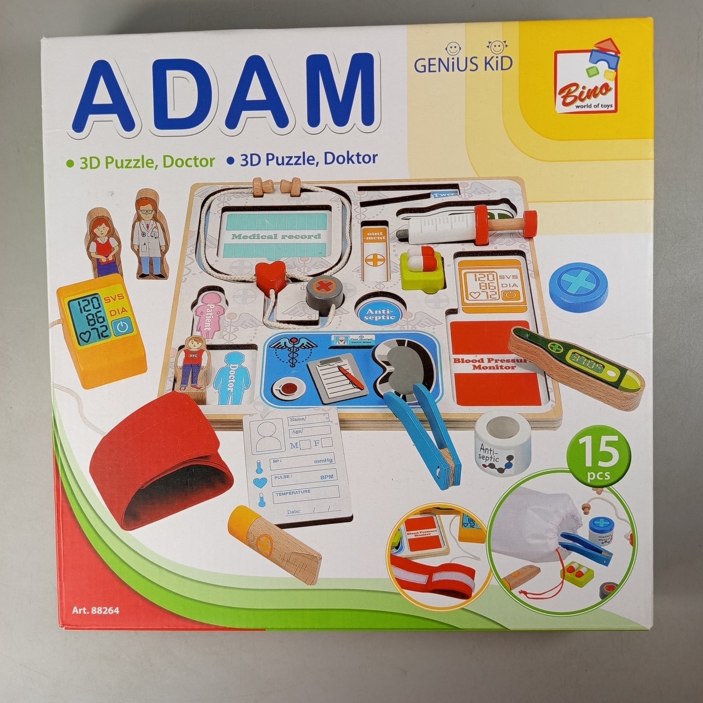 Bino Genius Kid ADAM 3D Puzzle Arzt-Set 88264