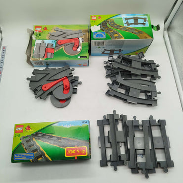 LEGO Bundle Duplo 2734 2735 3775 Bahn Schienen