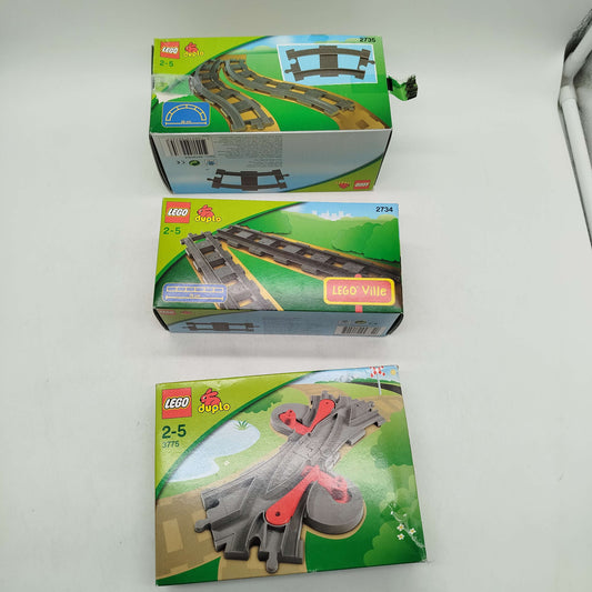 LEGO Bundle Duplo 2734 2735 3775 Bahn Schienen