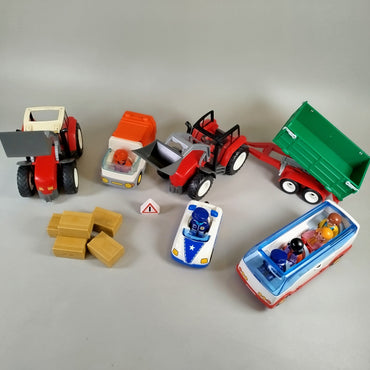 Playmobil Fahrzeuge Set – Traktoren, Wohnmobil, Polizei, Anhänger