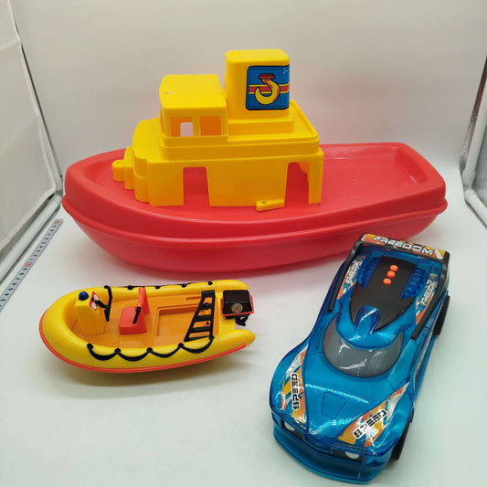 Bundle Set von 3 Rennwagen & Boote