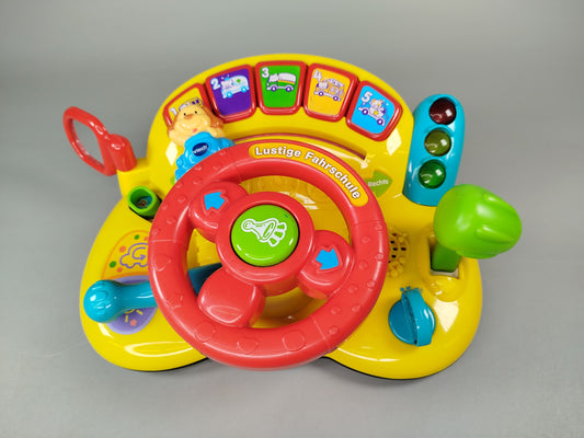 VTech Lernspielzeug Lustige Fahrschule – Interaktives Lenkrad-Spiel, gut