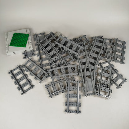 LEGO Eisenbahn Schienen & Zubehör Konvolut ca. 2 kg