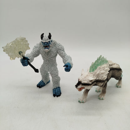Schleich Bundle Eiswolf&Eisyeti Set von 2,gebraucht,ab 6 7 8 Jahre | ✅ geprüft 