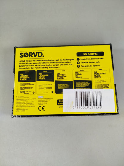 SERVD Kartenspiel – Kinder vs Eltern, neu, OVP