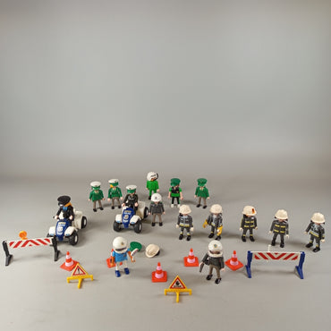 Playmobil Figuren-Set Polizei & Feuerwehr, gebraucht, ab 3 Jahre 